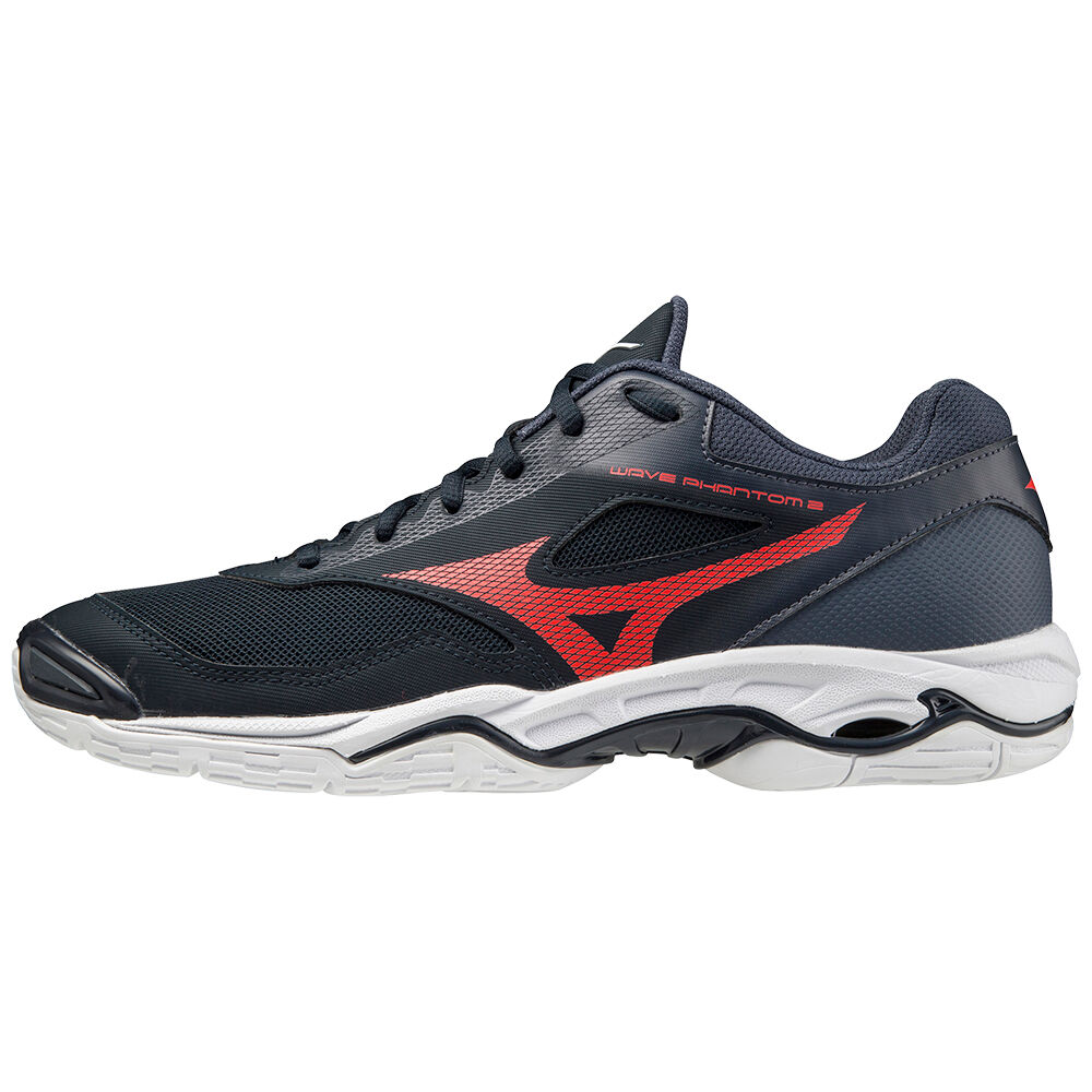 Mizuno Men's Wave Phantom 2 Handball Shoes Navy/Red/Black (X1GA206064-CAP)